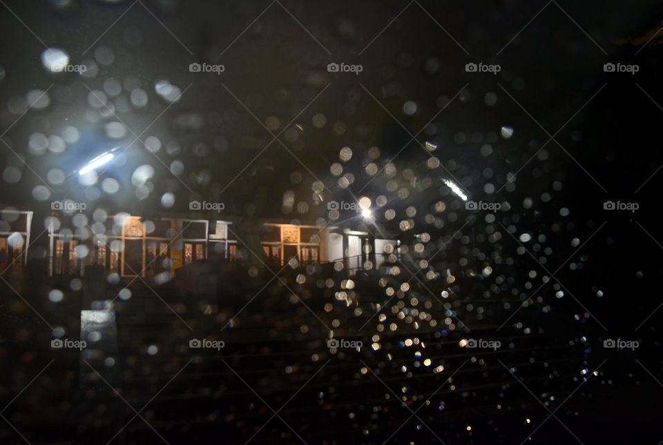 Beautiful Rain Painting in Front of Car Glass