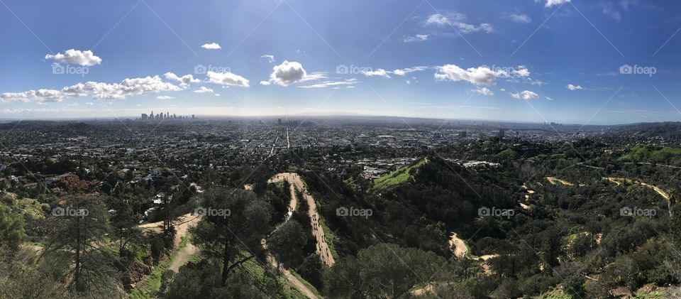 Beautiful Los Angeles from the Hollywood Hills. 2017