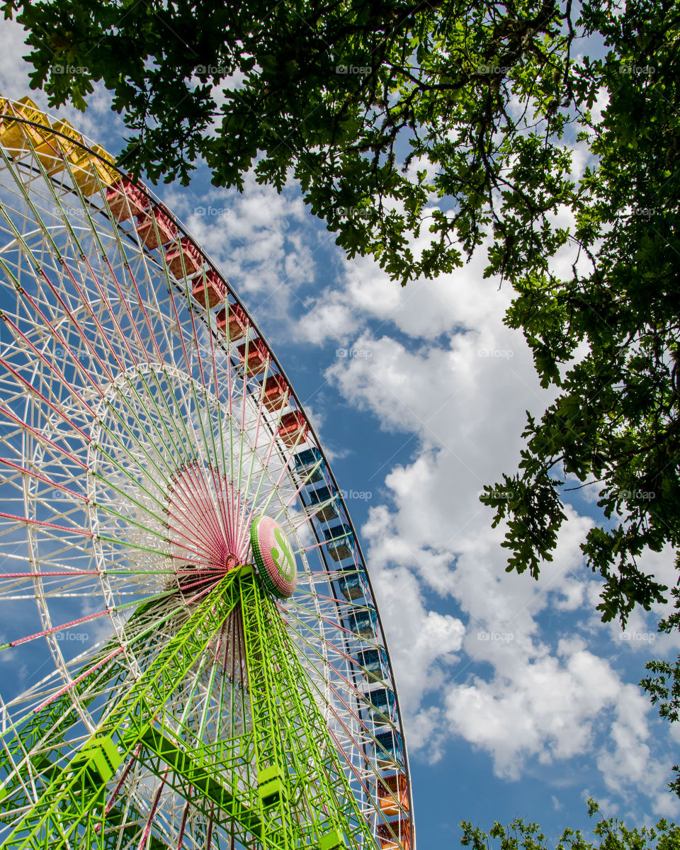 Colourful ferris wheel