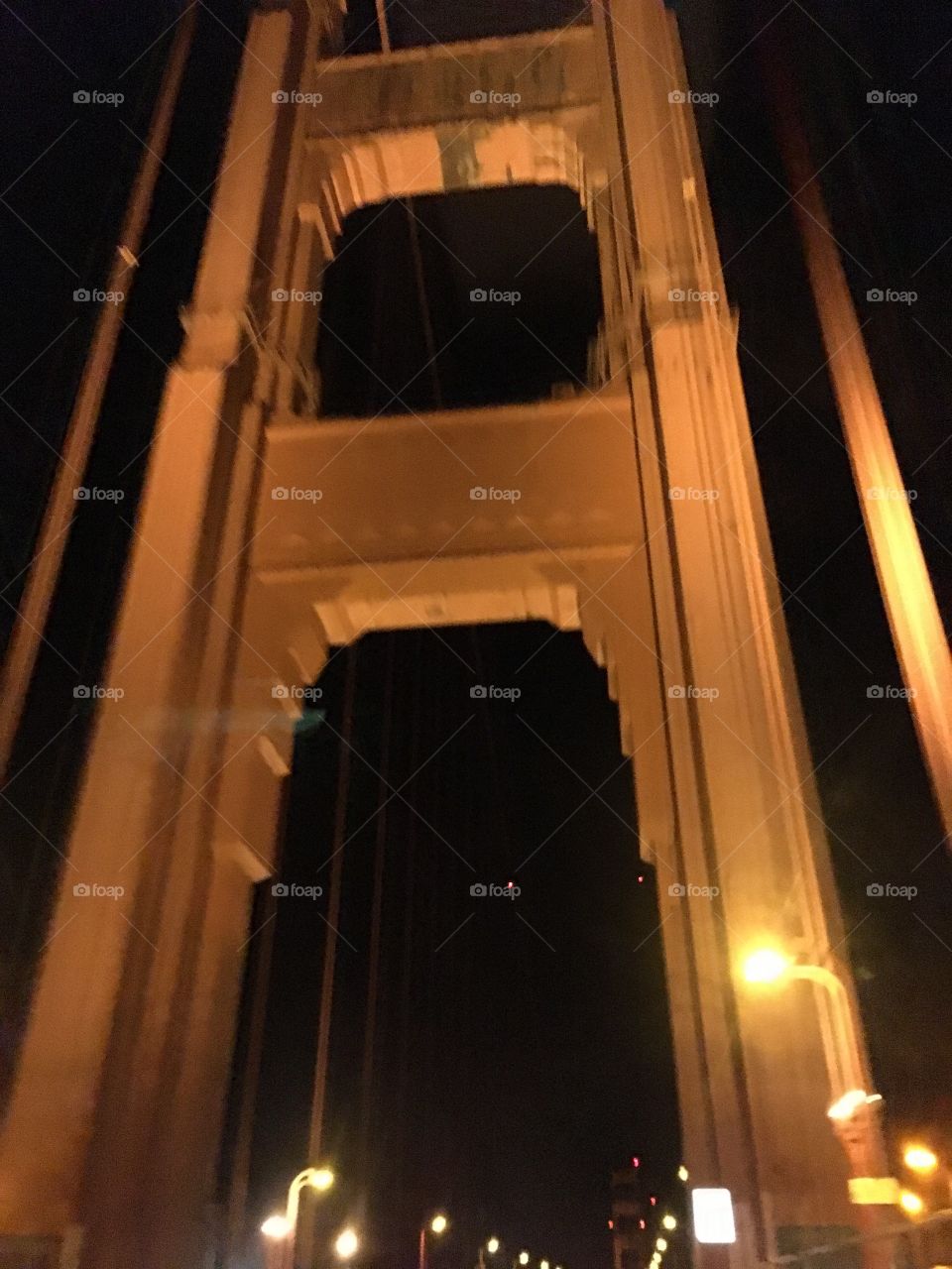 Crossing the Golden gate Bridge at night
