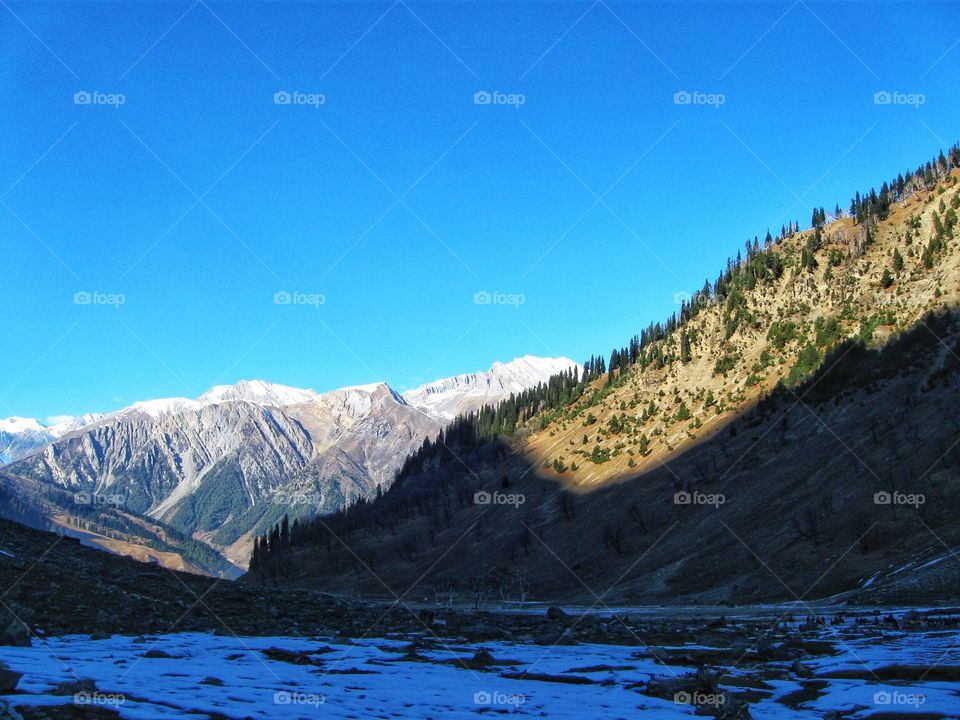 Snow Cap Mountain - Kashmir