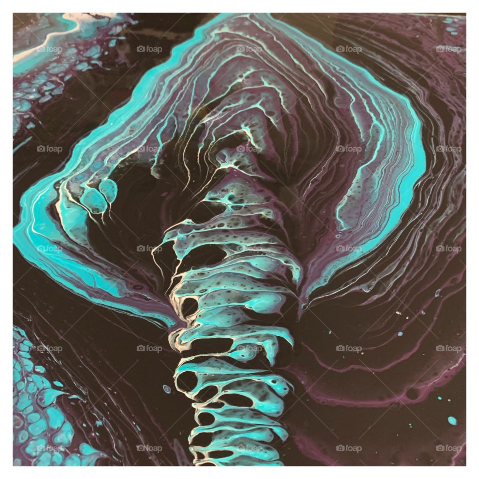 Acrylic pour abstract art 