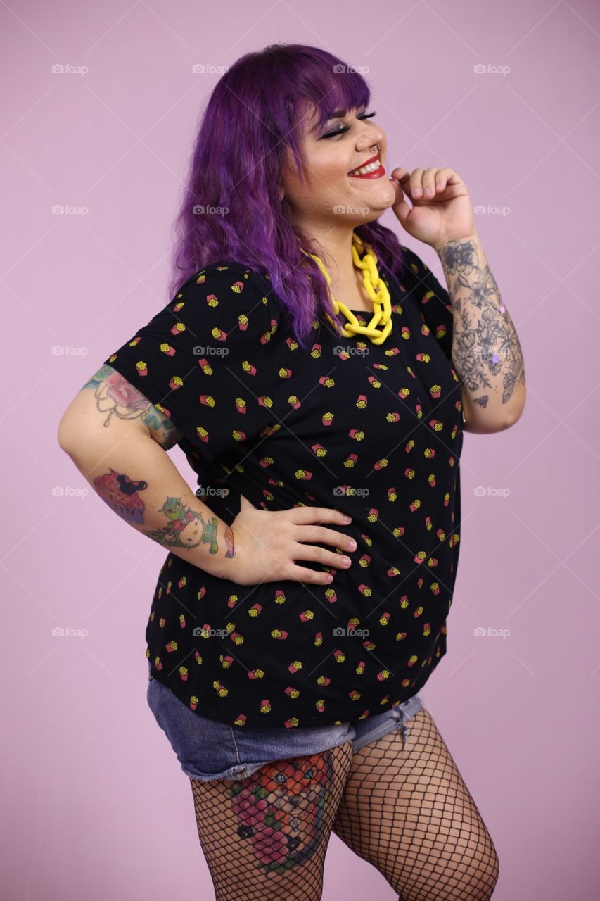 Plus size color hair 