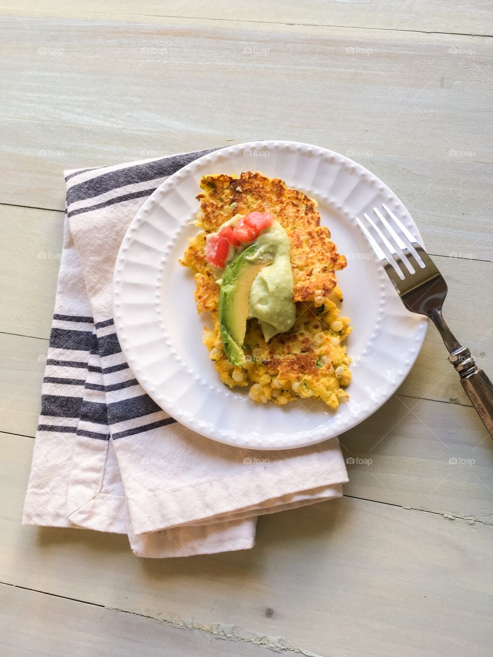 Corn and zucchini fritters