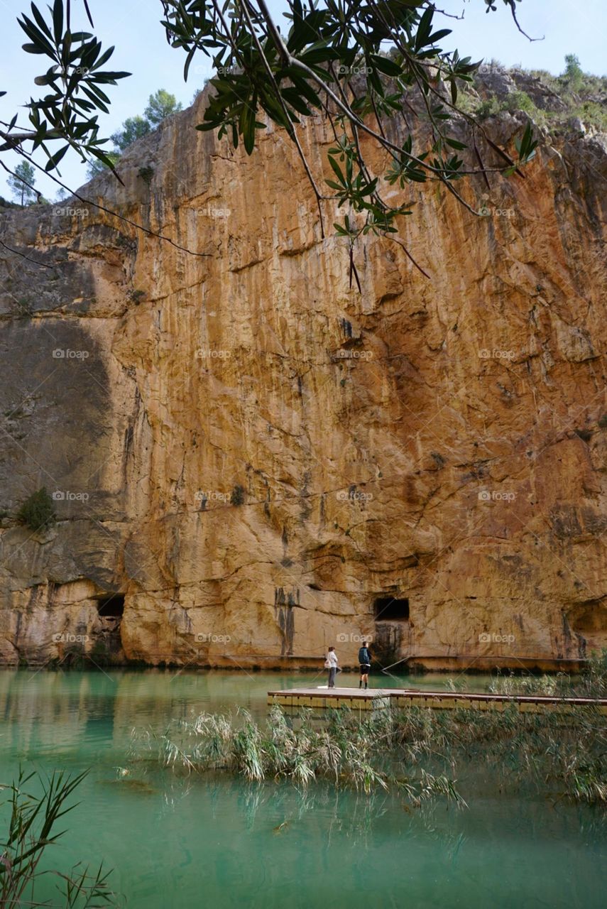 Nature#rocks#lake#human