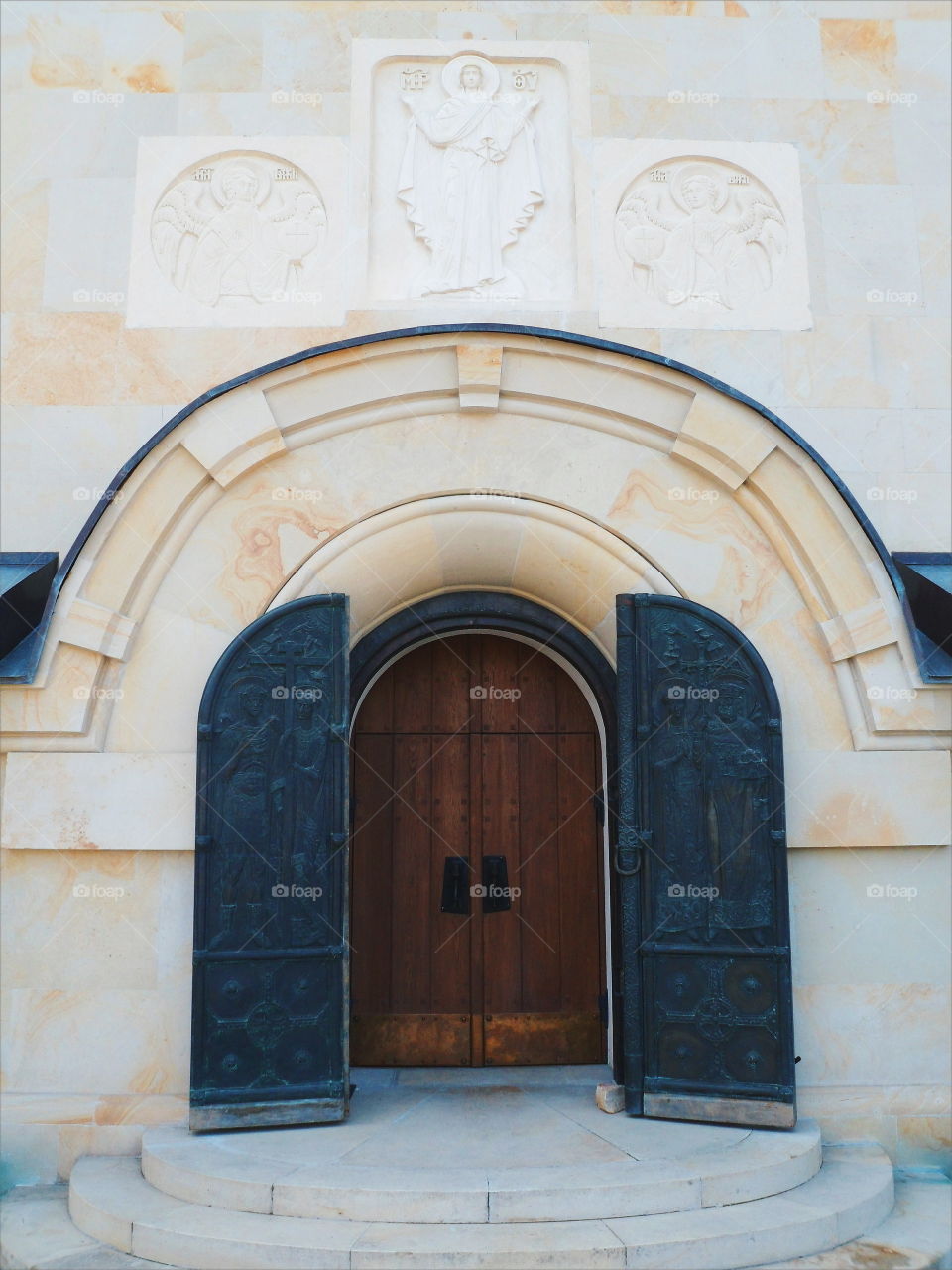 doors of the Zverinetsky Monastery in the city of Kiev