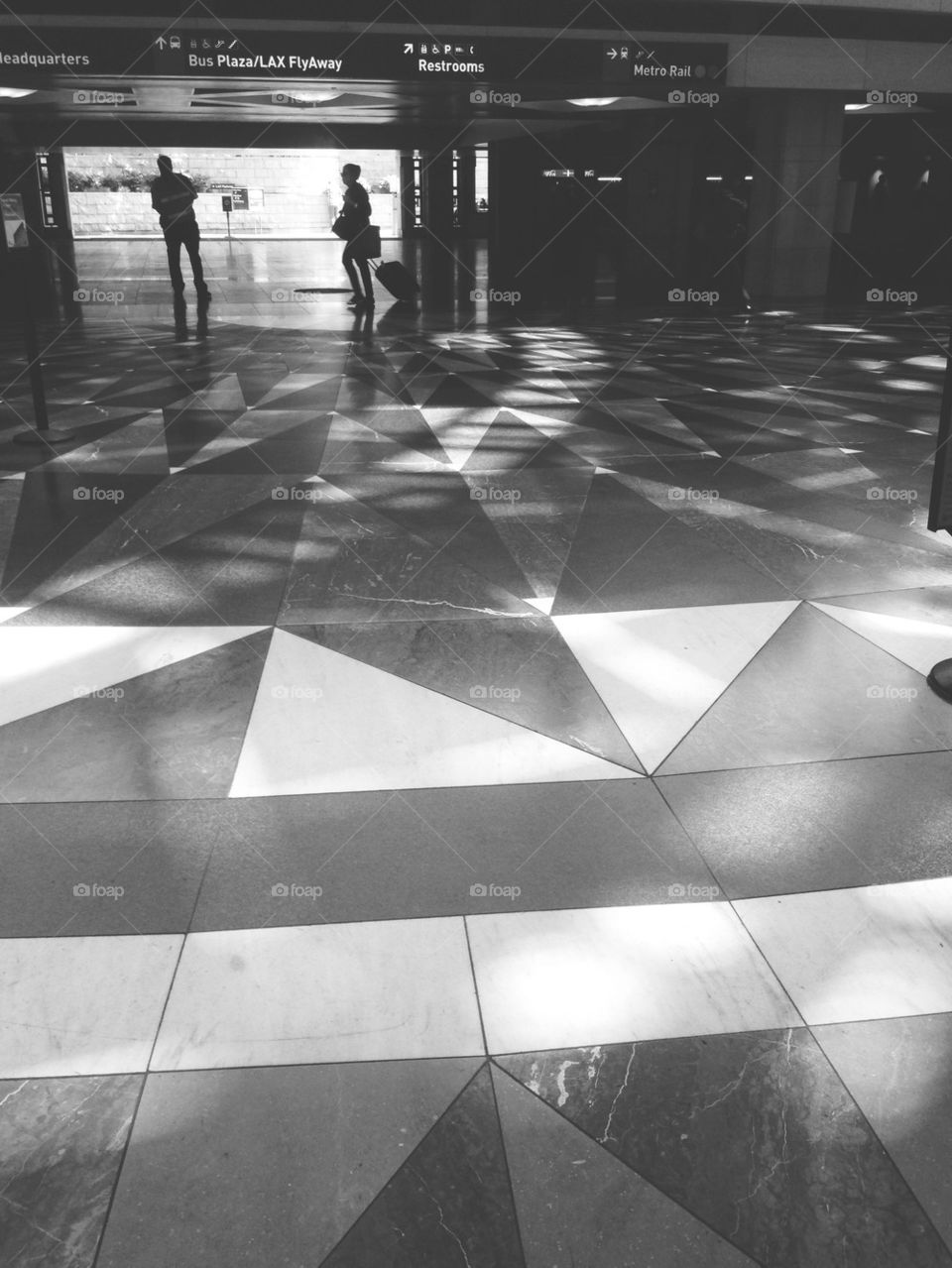 WOMAN WALKING IN UNION STATION