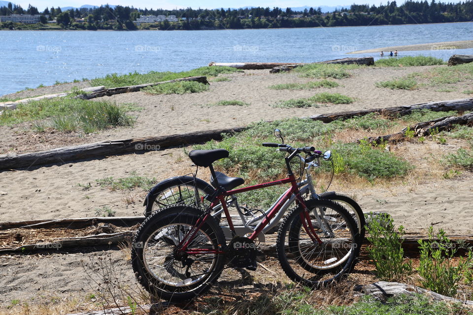 Bikes by the beach