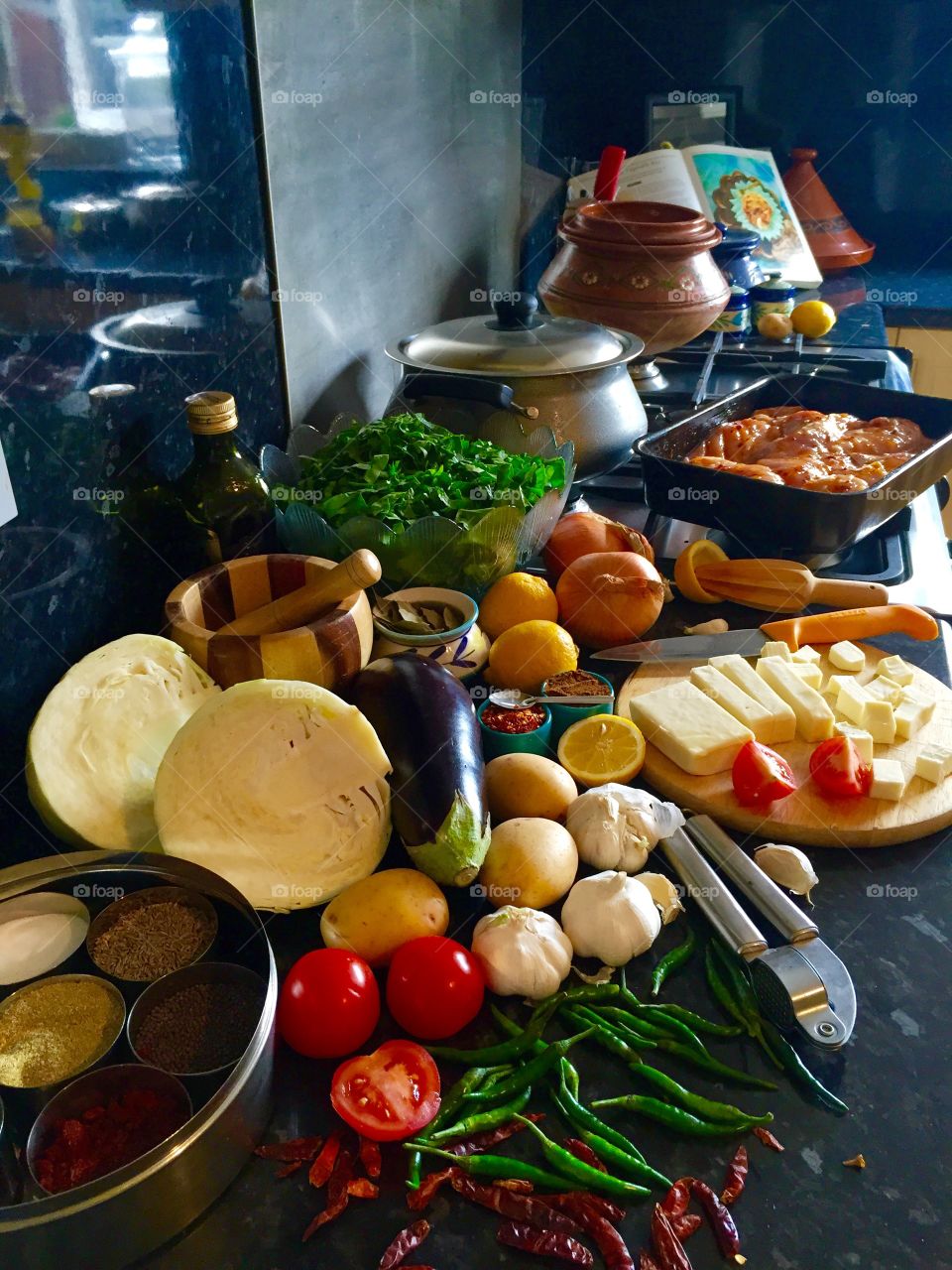 Preparing a healthy meal