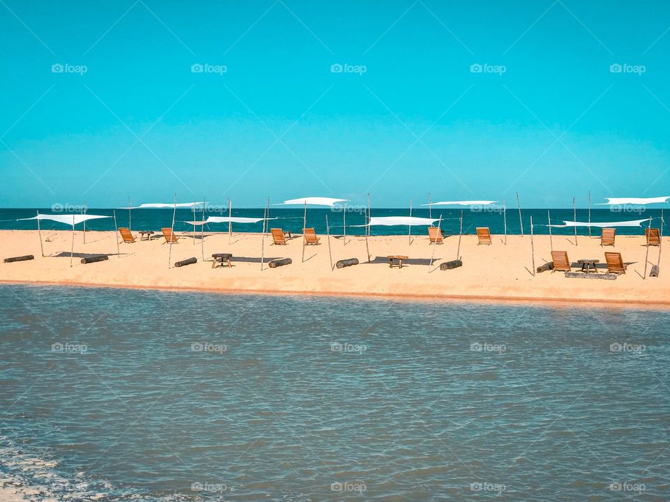 This is the beautiful beaches of cumuruxatiba bahia brasil, a fishing village located in the extreme south of bahia