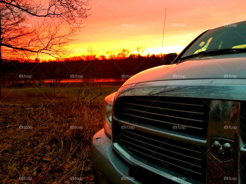 Car, Sunset, Vehicle, Transportation System, No Person