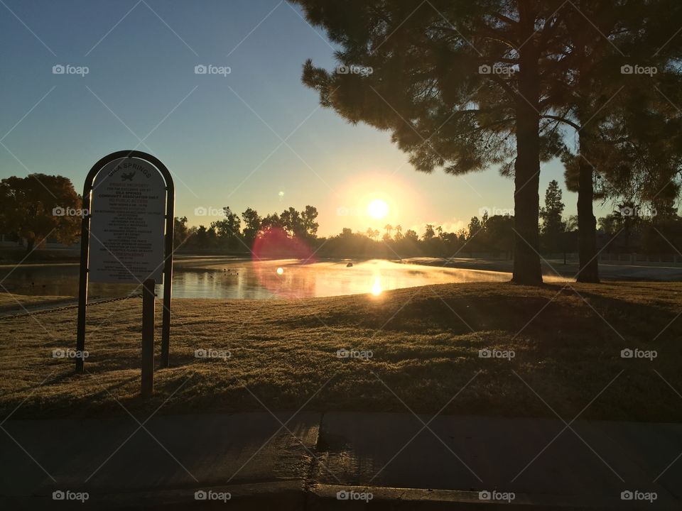 Sunset at the lake Arizona 