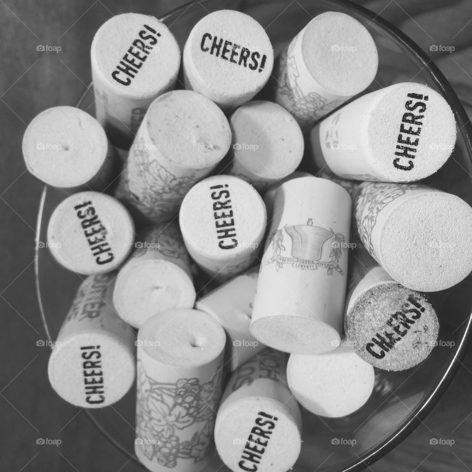 Wine Corks stamped Cheers