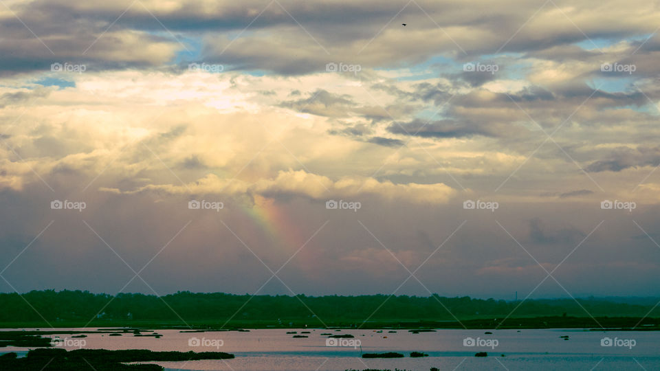 Beautiful view of the lake in the morning