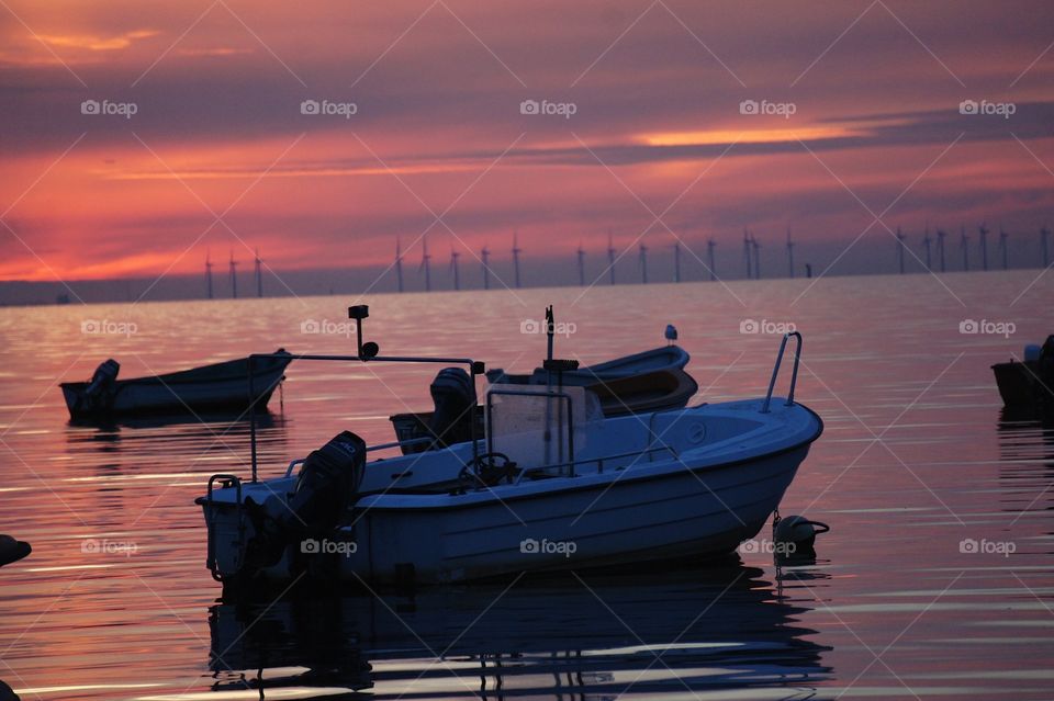 Boats in dusk