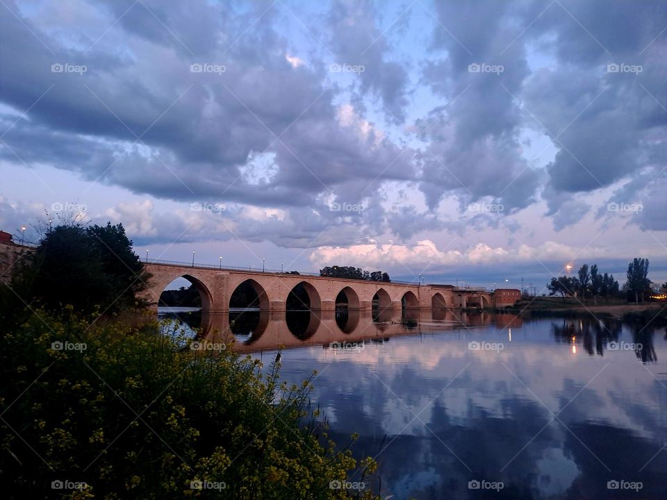 I took a photo of the town bridge