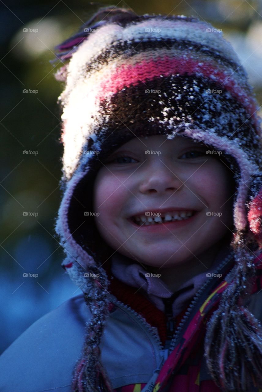 Portrait, Scarf, Child, People, Winter