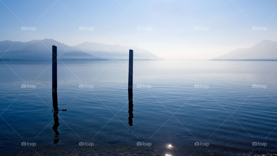 Backlight on Lake Maggiore
