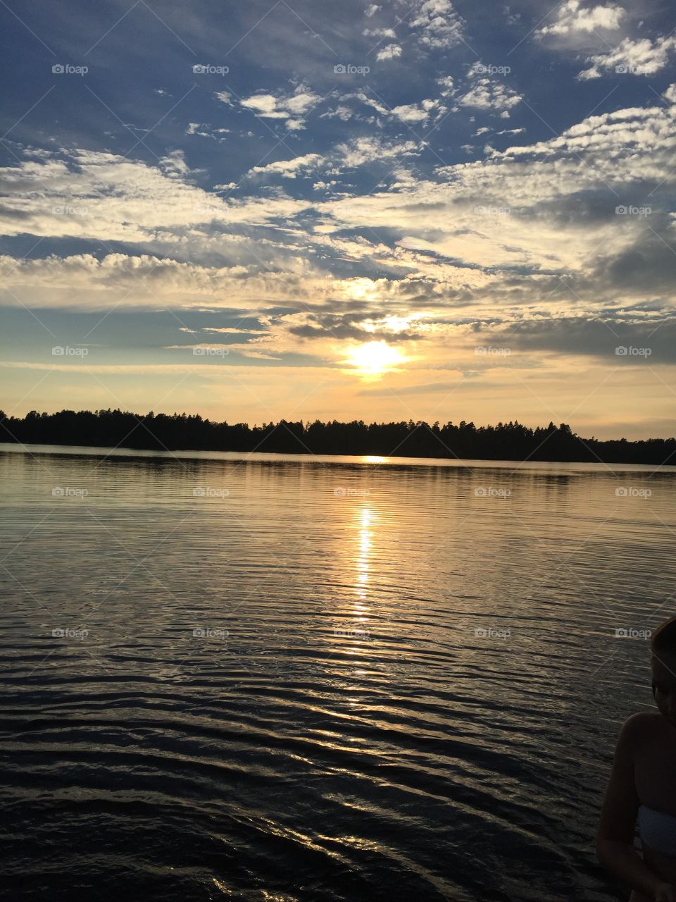 Nice Nature in Sweden. Nice sunset at the Lake in Sweden 