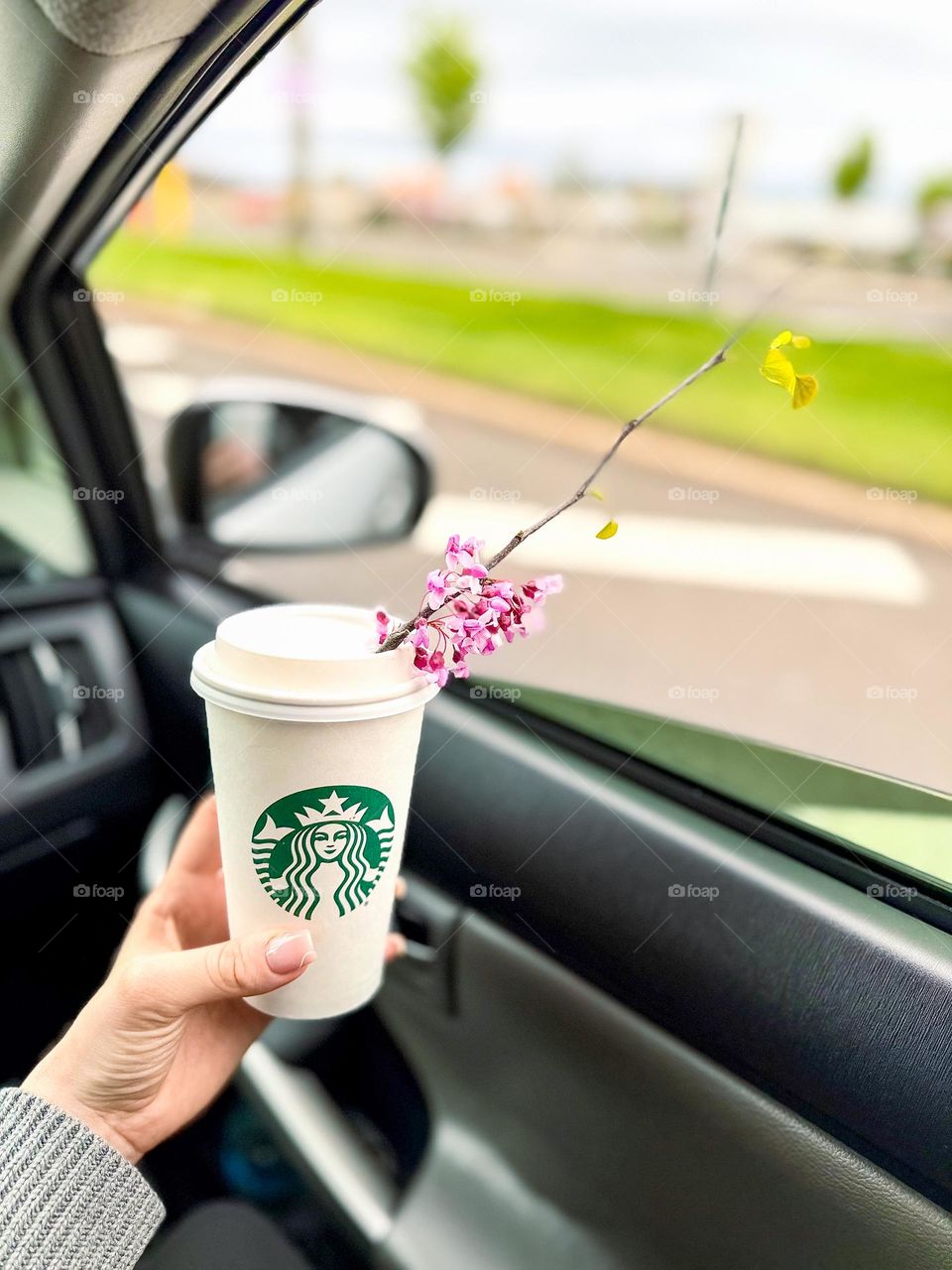 Starbucks coffee flowers spring