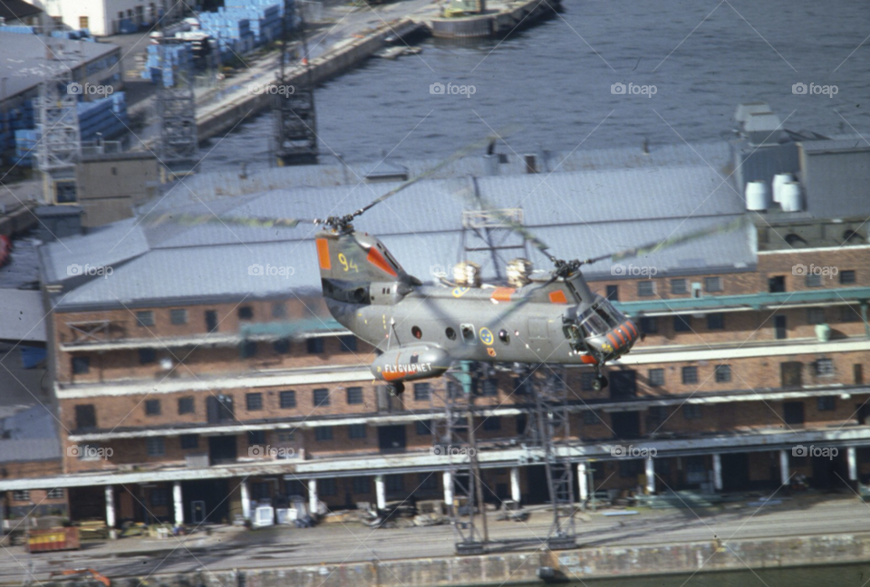 stockholm water flying helicopter by MagnusPm