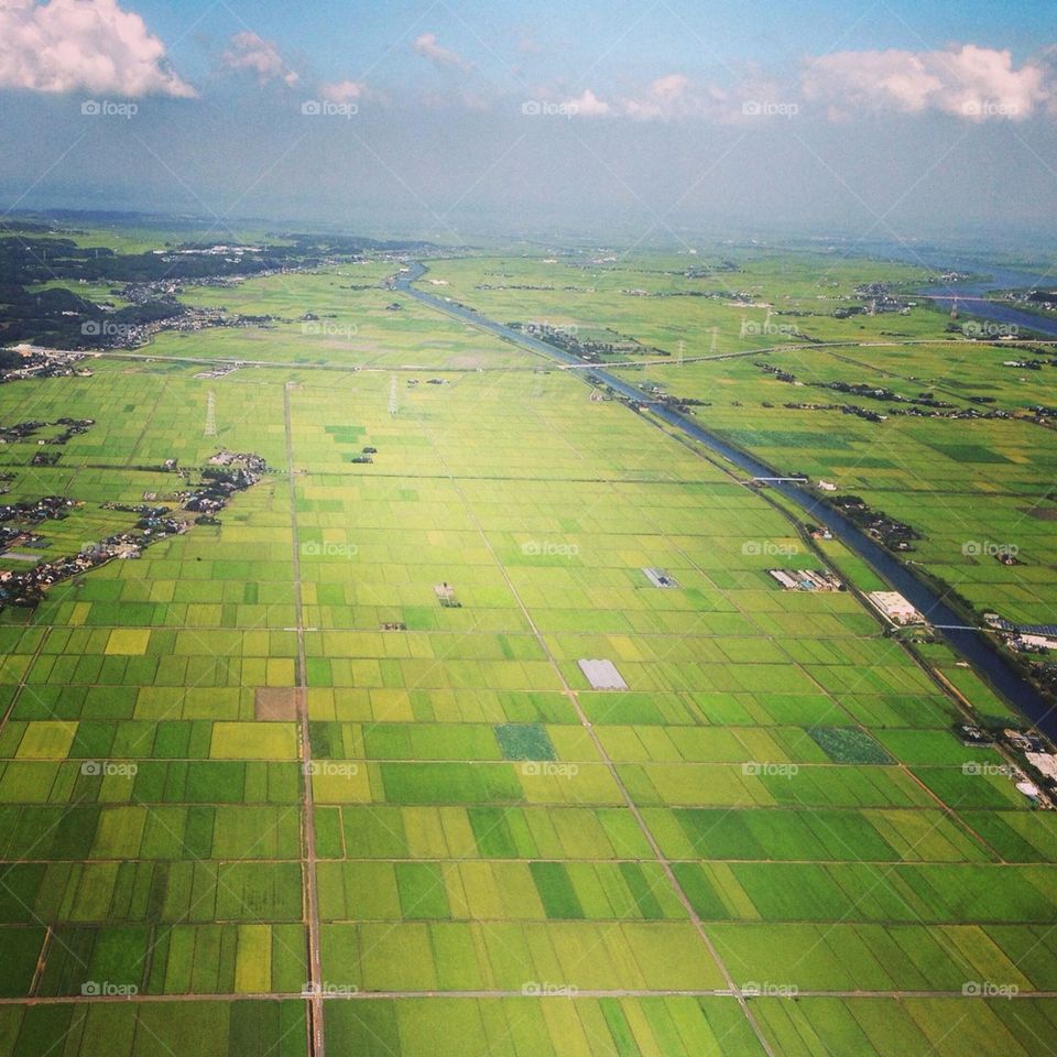 Japan from plane
