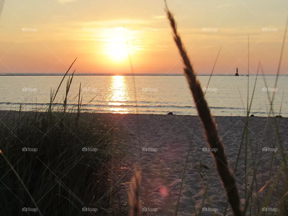 Sunset on Lake Michigan 