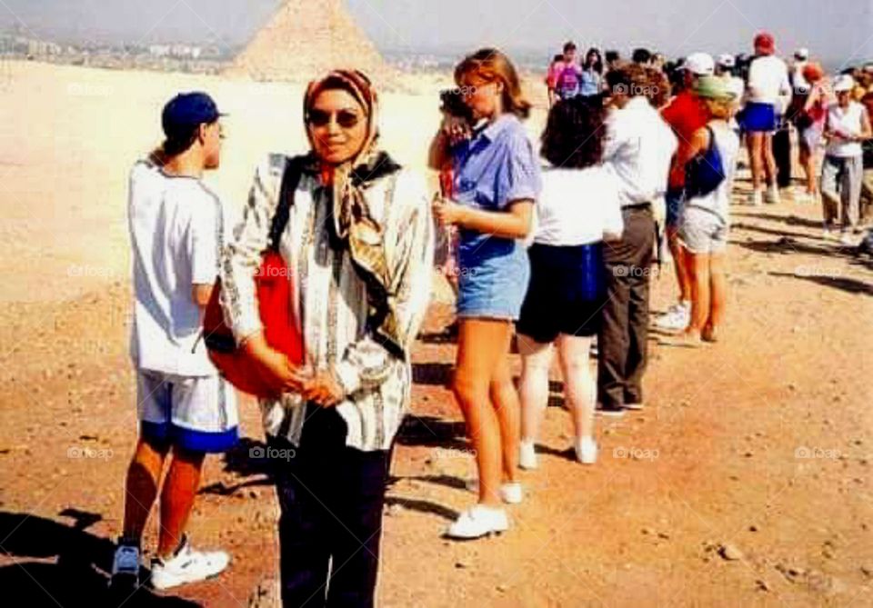 longgggg queue at Giza, Cairo