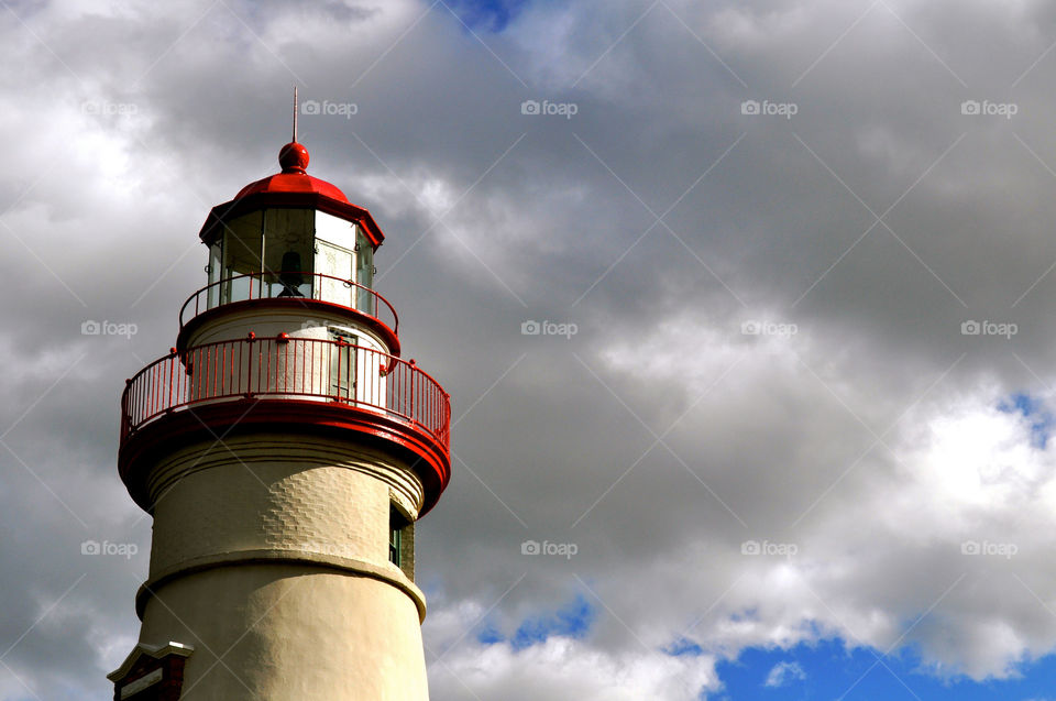 ohio lighthouse marblehead sky by refocusphoto