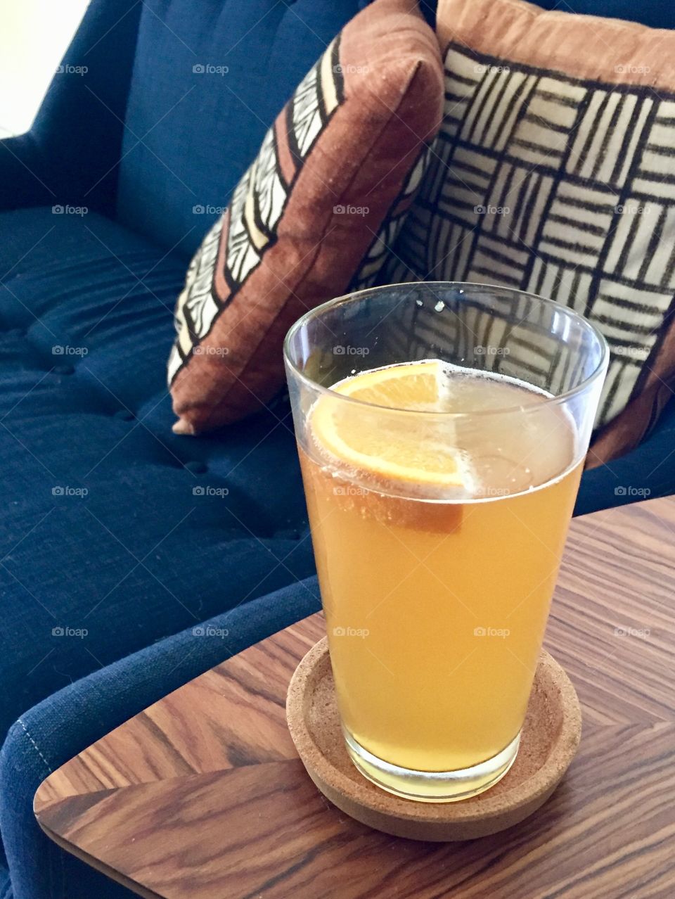 Enjoying a Belgian beer