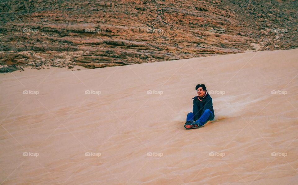 My first time for sand board