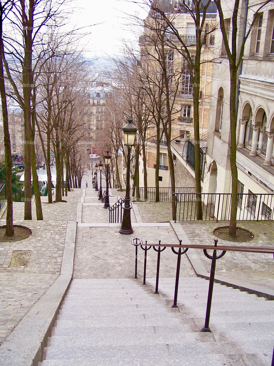 Montmartre stairway, Paris, France