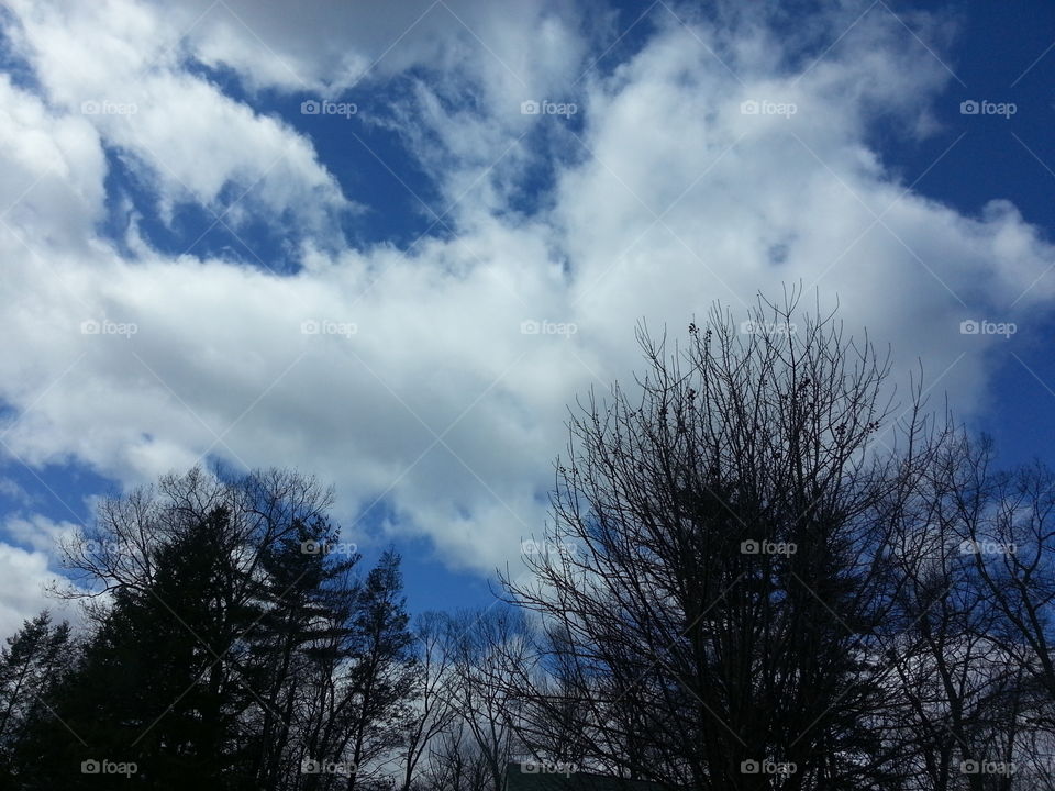 Blue sky thru the clouds
