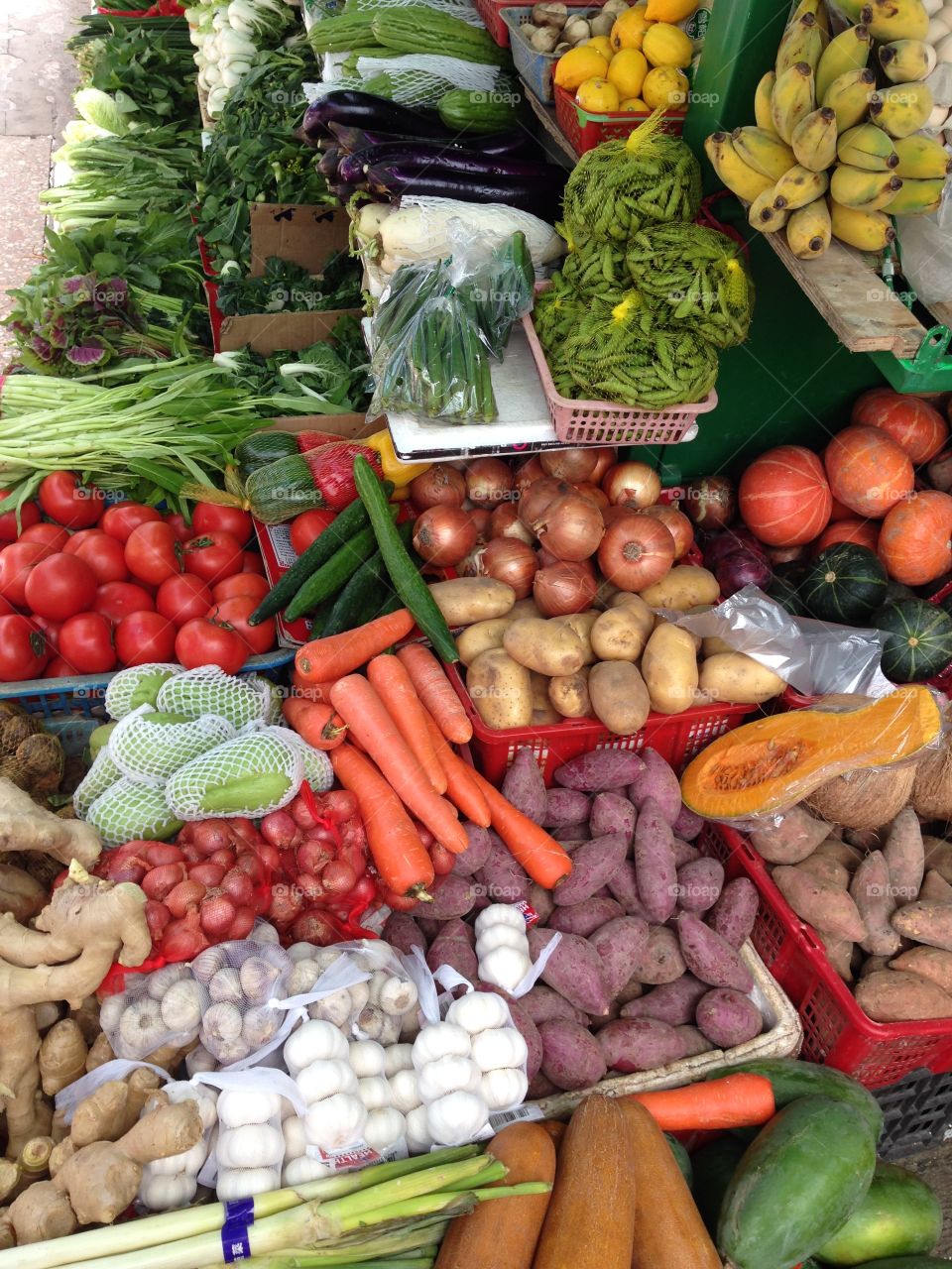 Fresh vegetables in market