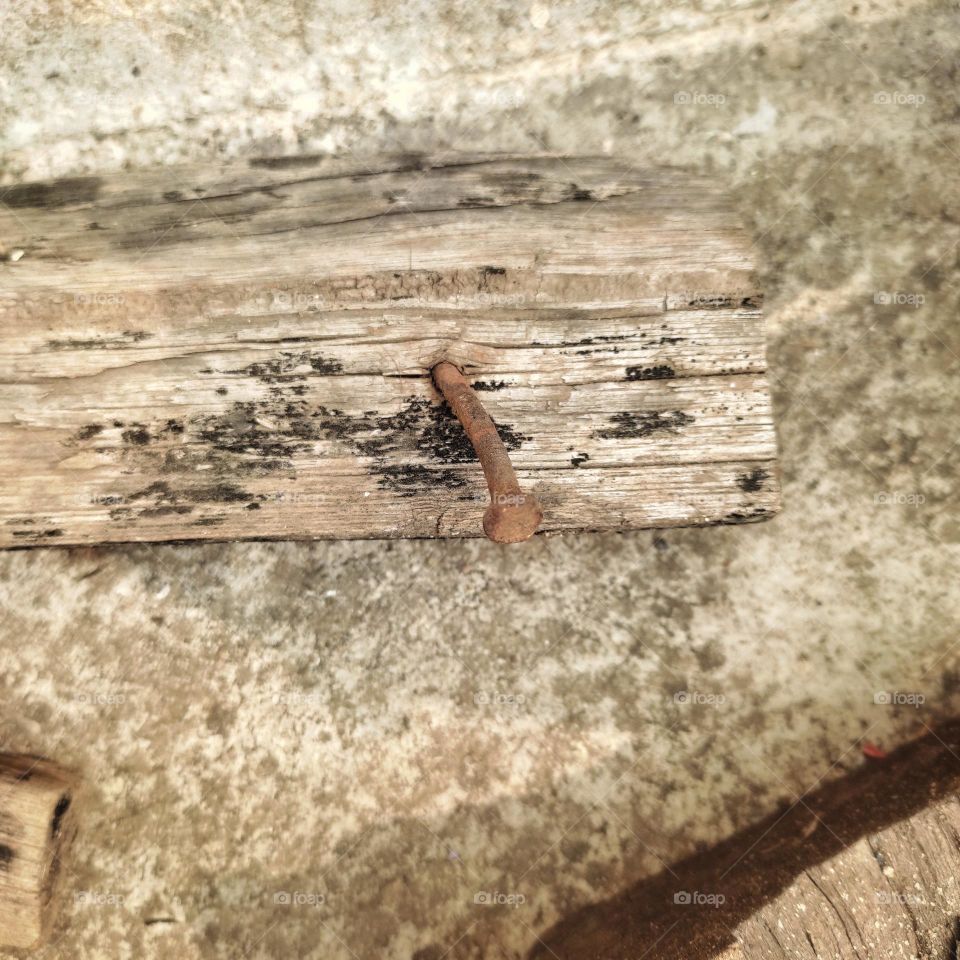 nail in the wood