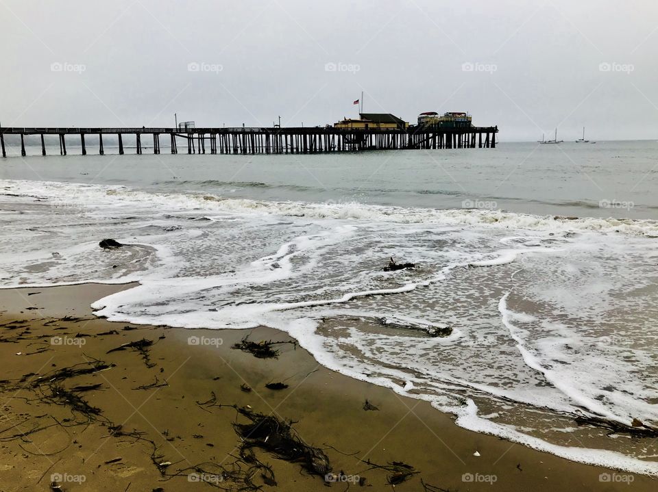 Bubble ripples at the beach 