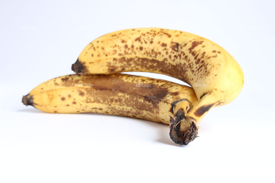 bananas on white background