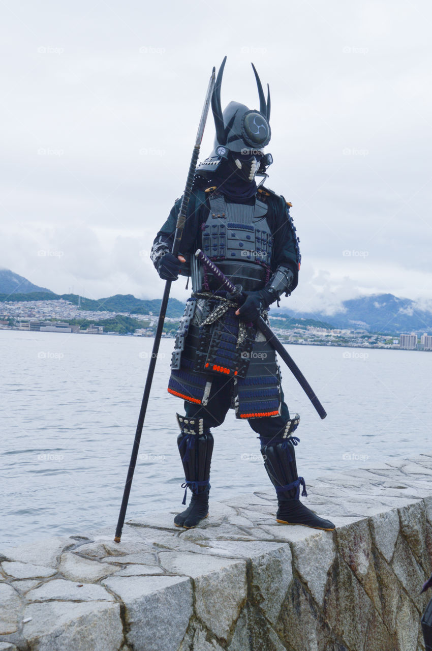 Samurai On Miyajima Island Japan