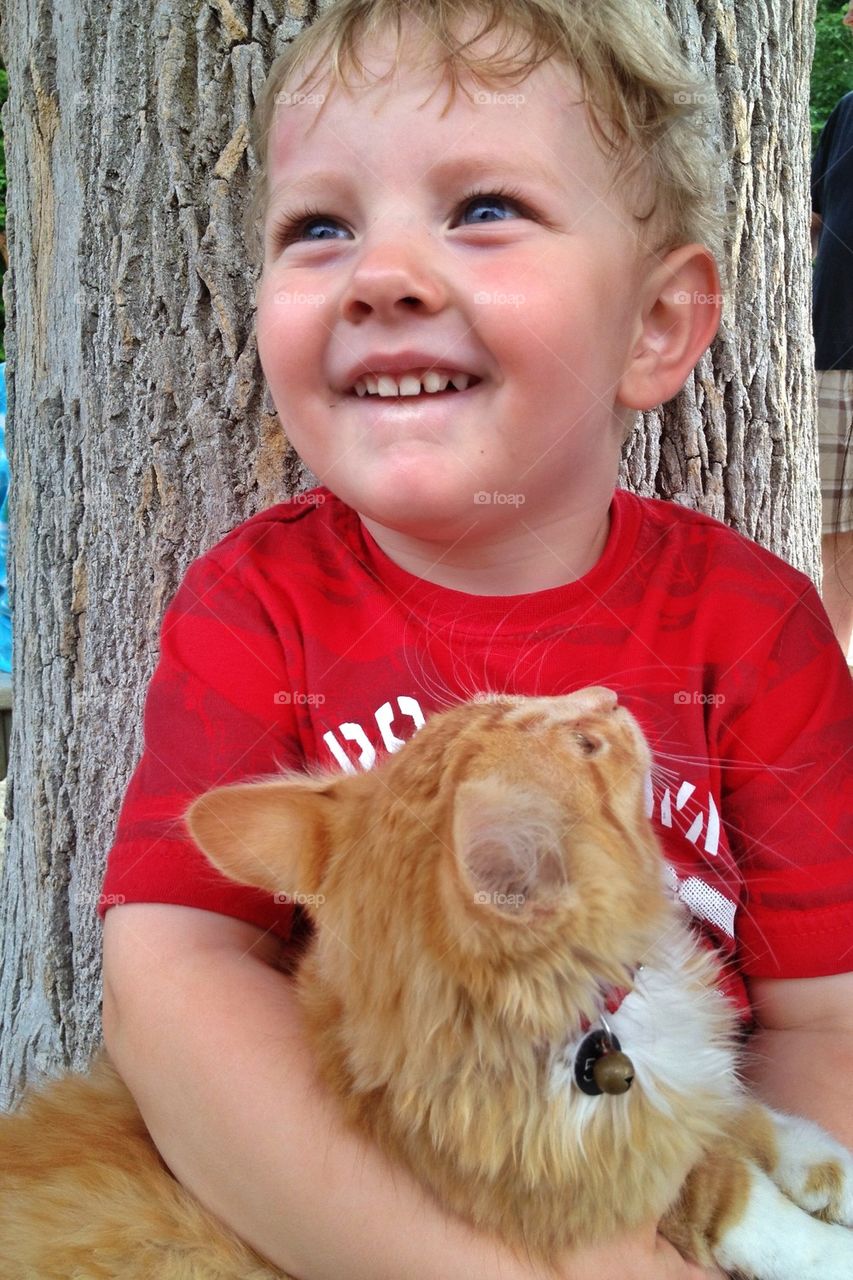 Holding a baby kitty