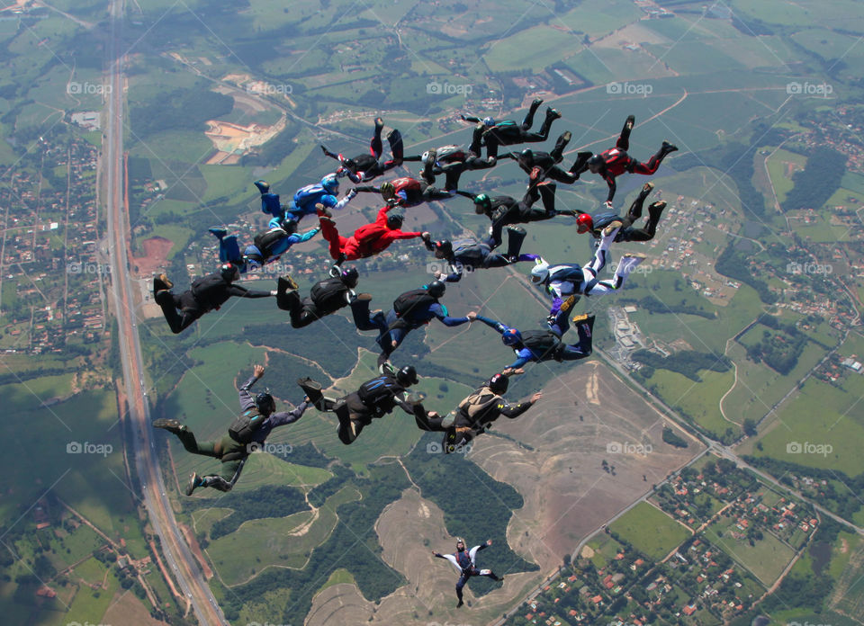 big way training. the picture was taken during trainning for the brazilian national record of 81 dimond formation