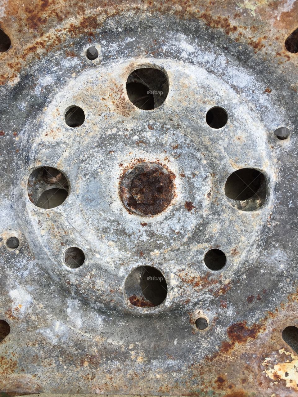 Bottom of an old boat seat 