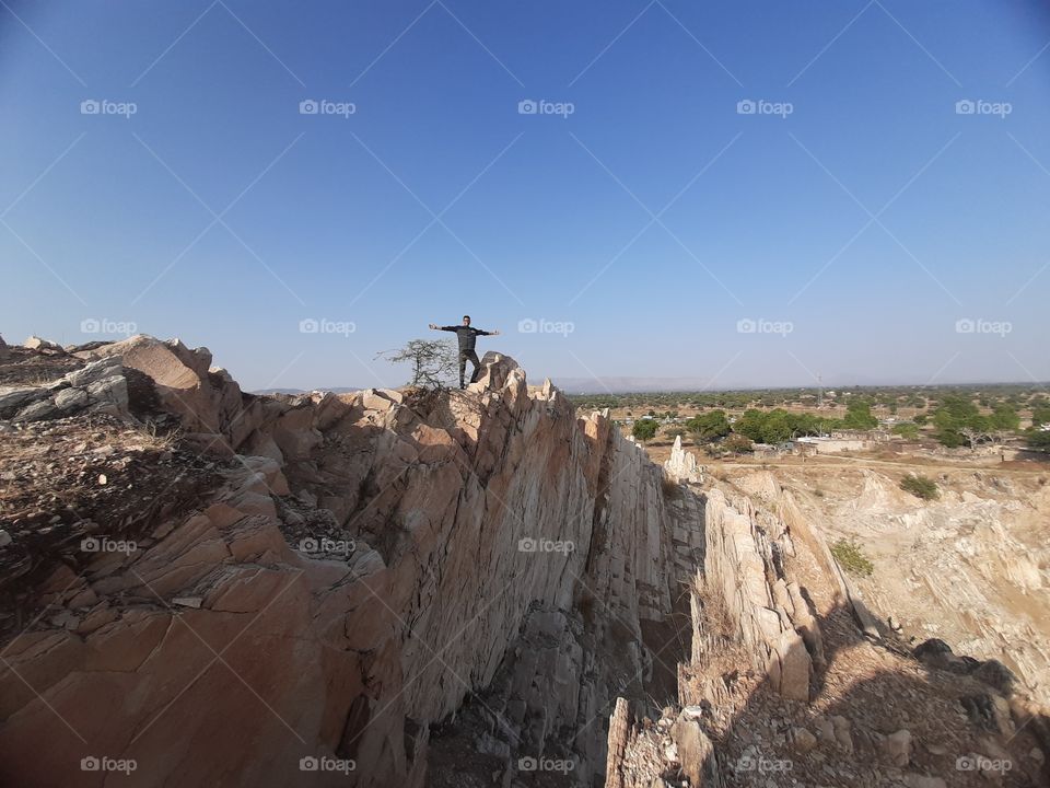 The way this blue sky met the rocks really magical.