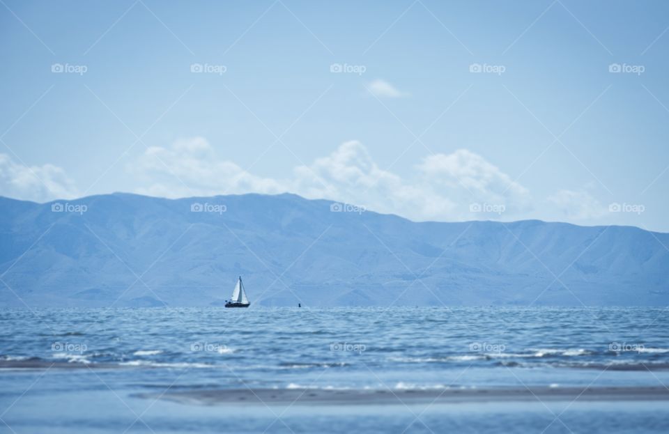 Sail boat on sea