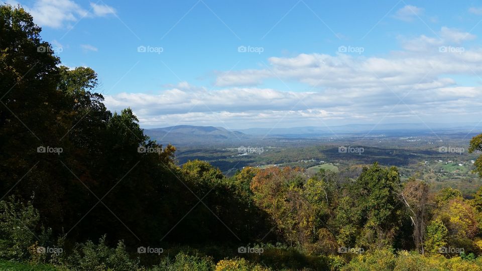 mountain view from skyline drive in Shenandoah virginia