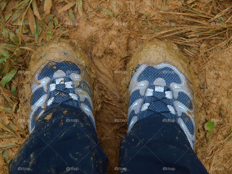 Hiking in Vietnamese mud