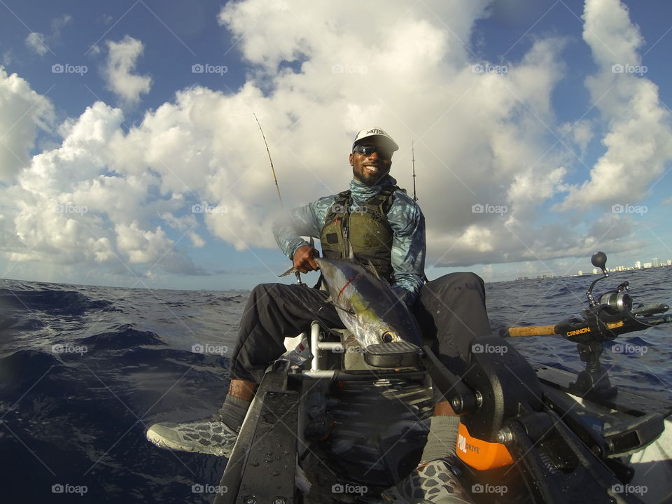 South Florida Black Fin Tuna Caught In A Oldtown Predator PDL Kayak