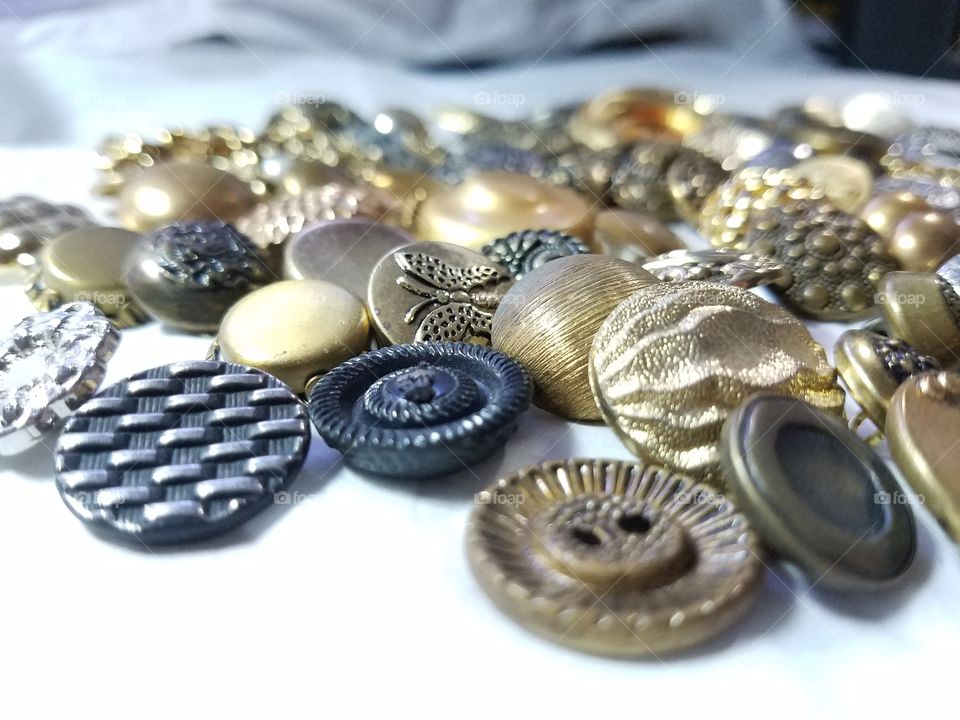 Vintage metal buttons