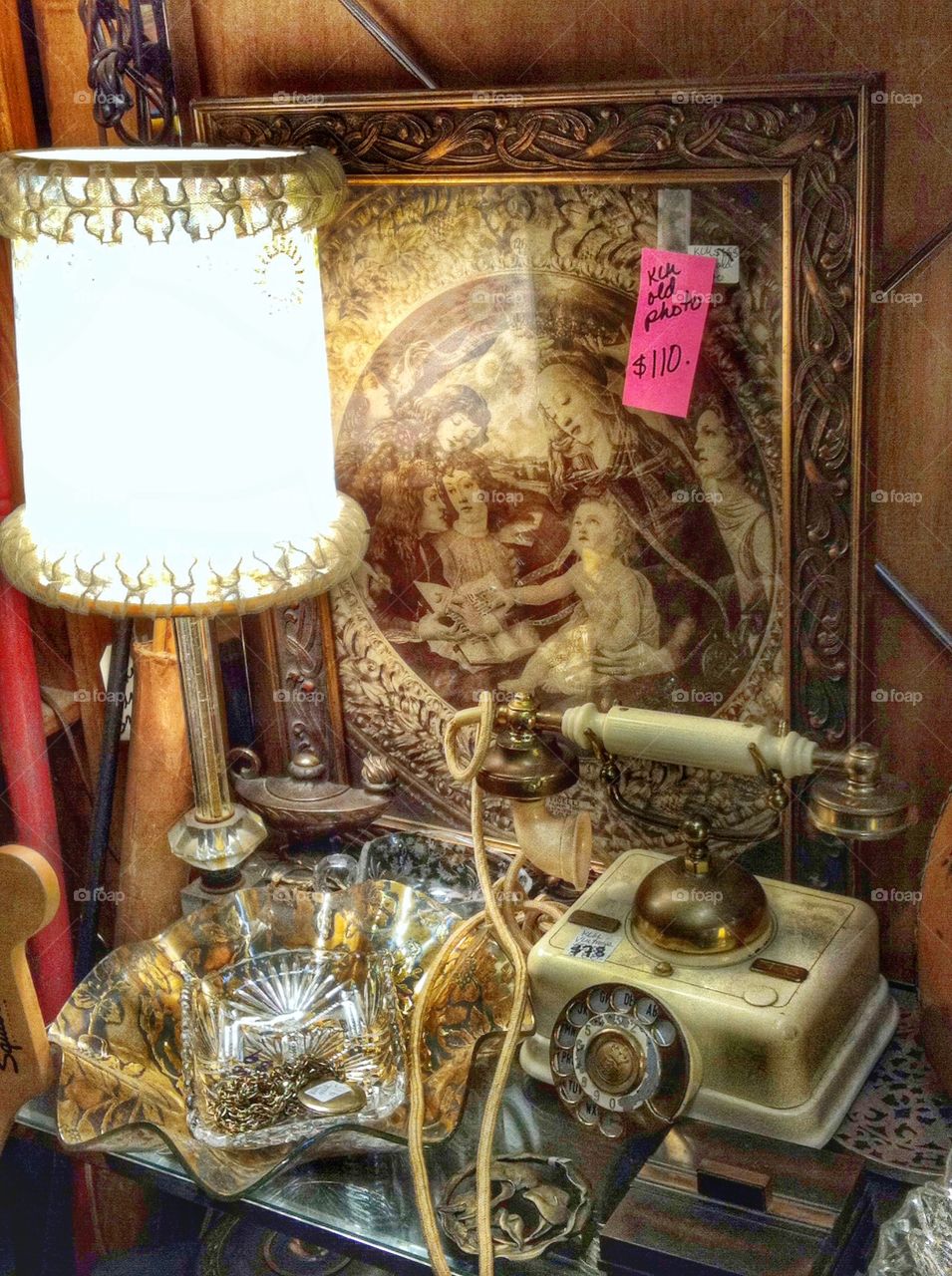 Treasure Hunting. Vintage phone, photo, and other goodies