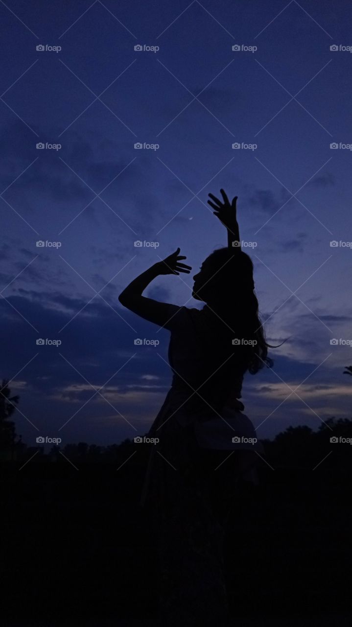 shadow photo of girl,sun seat