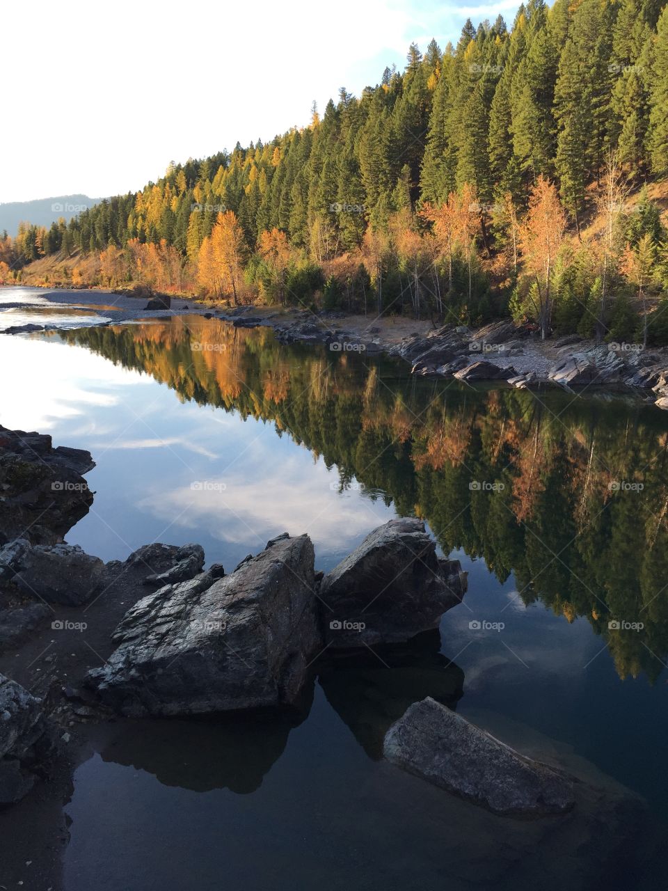 Fall along the river.